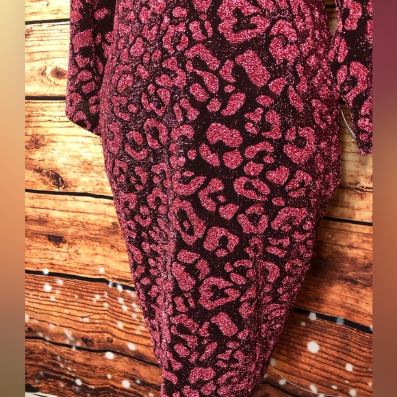 Metallic Leopard Mini Dress - Picture 7 of 16